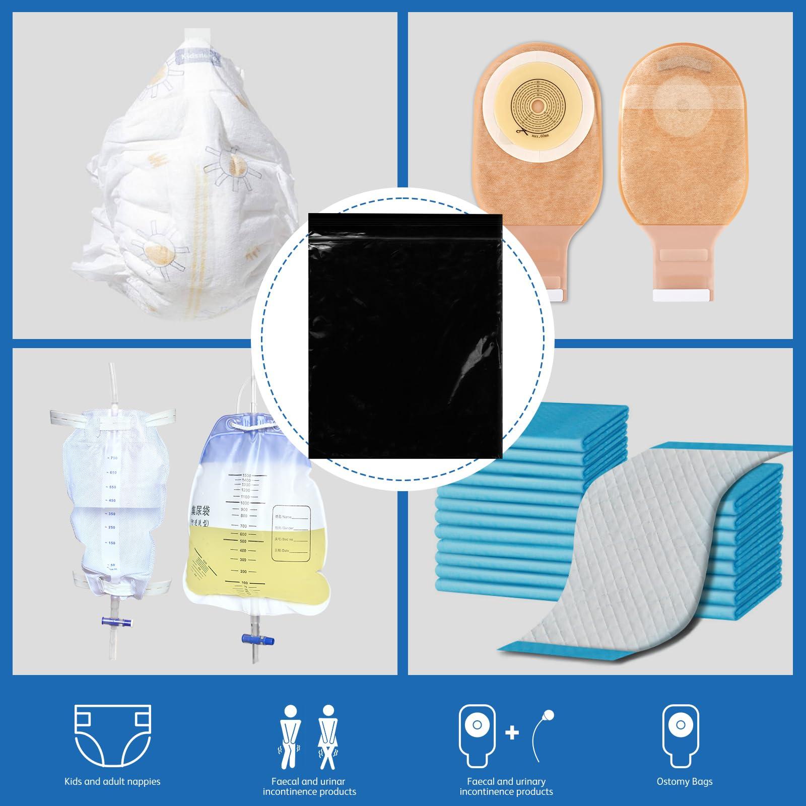 Heagimed Ostomy Pouch Disposal Bags, Seal-N-Toss Ostomy Disposal System, High Sealing/Prevents Odours/No Mess/Eco-Friendly Disposal Bags for Colostomy Bags, Nappies, Incontinence Pads - 100 Pack