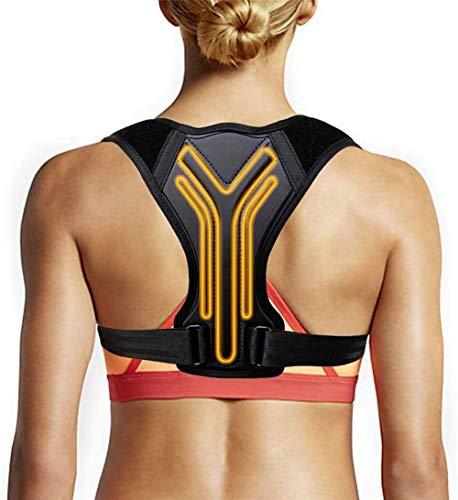 SADDPA DSMYYXGS Straighten Posture Corrector for Back Belt Prevent Slouching Relieve Pain Posture Straps Clavicle Support Brace for Women Men (Color : Black, Size : Large)