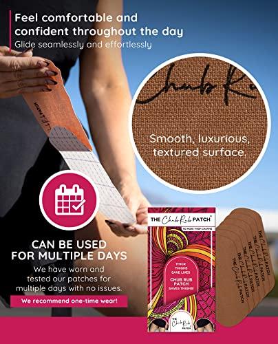THE CHUB RUB PATCH The Chub Rub Patch for Thighs (AS SEEN ON SHARK TANK), Anti Chafe Thigh Chafing Prevention Friction Tape Patches, Anti Chafing Skin Tape for Inner Thigh Rubbing Prevention Women (3 Pairs), Cocoa