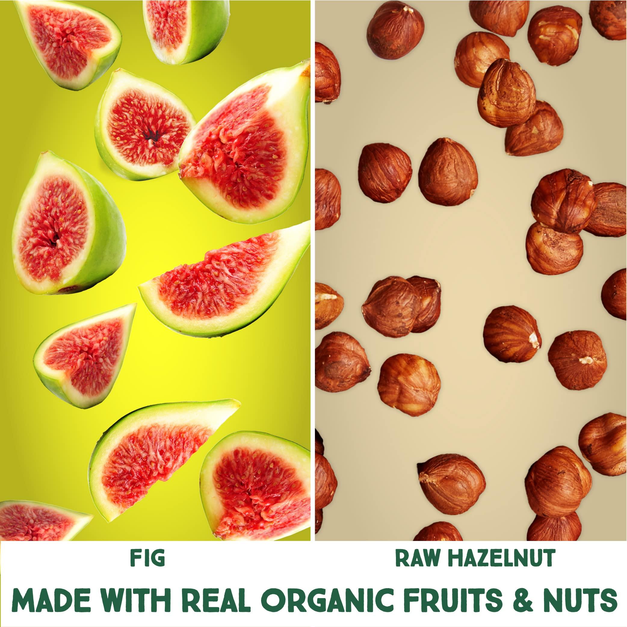 Happy Village Happy Village Organic Fig & Nut Bar, ORIGINAL FIG | Only 2 Ingredients, Gluten Free, No Added Sugar, Kosher, Non-GMO, Vegan, Good Source of Fiber | Organic Healthy Snack Bars (16 bars, 1.4 OZ each)