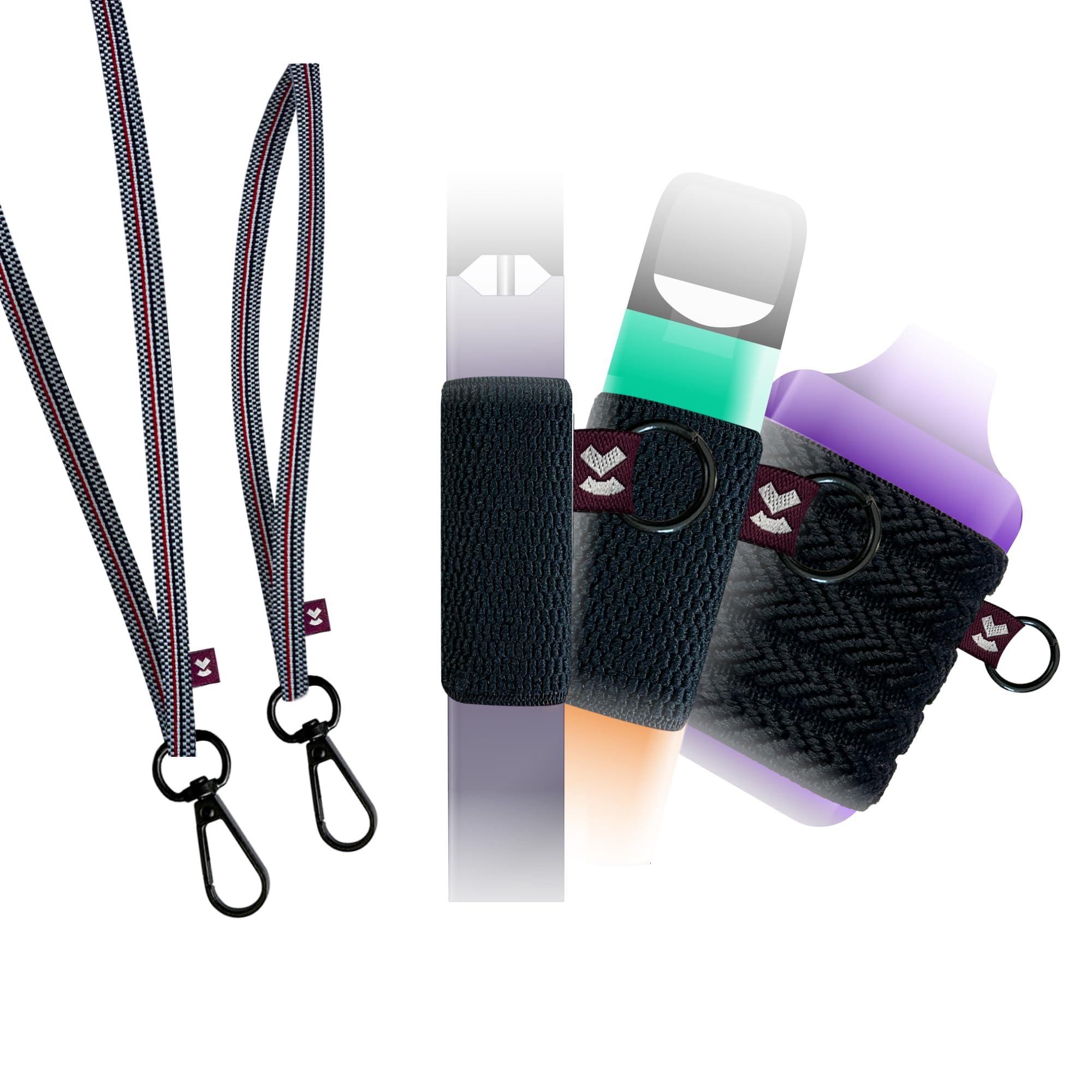 VCase VCase Vape Holder, Perfect Fit, Lanyard and Wristband, High-Strength Elastic Holder, 1 Pcs Elastic Holder (Lanyard & Wristband, Checkered, Small)