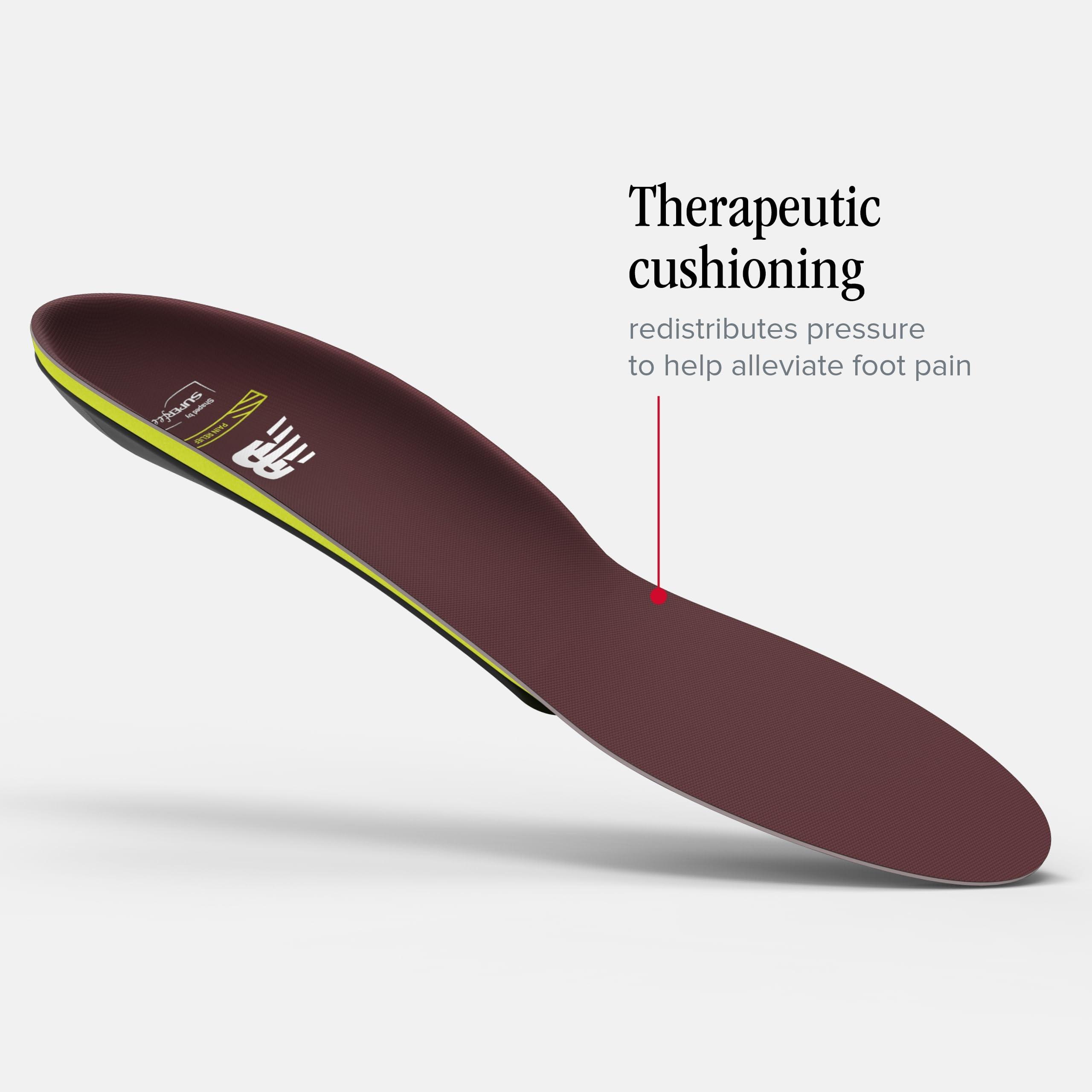 Superfeet New Balance Pain Relief CFX Shoe Insert - Arch Support for Runners - Therapeutic Cushioning - Unisex - 7.5-9 Men / 8.5-10 Women