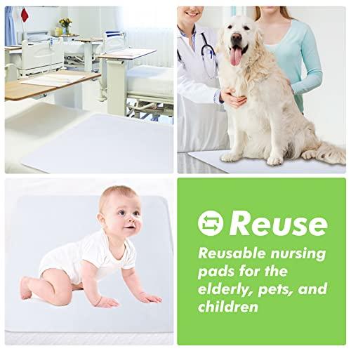 Green life universe 18 Pack Waterproof Underpads Washable Reusable Pet Training Bed Pad Soft Incontinence Adult Senior, 30\" x 34\"