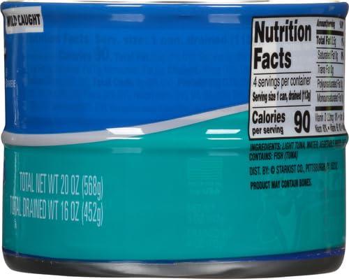 StarKist StarKist Chunk Light Tuna in Water, 5 oz (4 Pack) Canned Tuna Fish, Wild Caught, Gluten Free, Ready to Eat, Perfect for Salads, Keto Meals and Snacks, with 20g Protein & 90 Calories Per Serving
