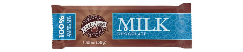 Vermont Nut Free Chocolates Vermont Nut Free Chocolates Small Bar (Milk Chocolate) 1.35 Ounce Bars, 18 Count, Nut-Free, Egg-Free, Kosher