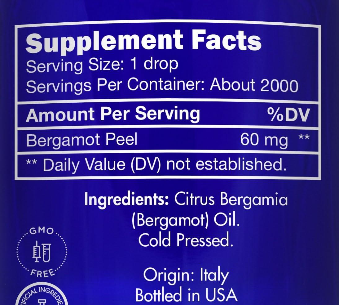 Zongle Therapeutics Bergamot Essential Oil, Food Grade, for Tea 100% Pure, Bergamot Oil, by Zongle Therapeutics, 4 OZ