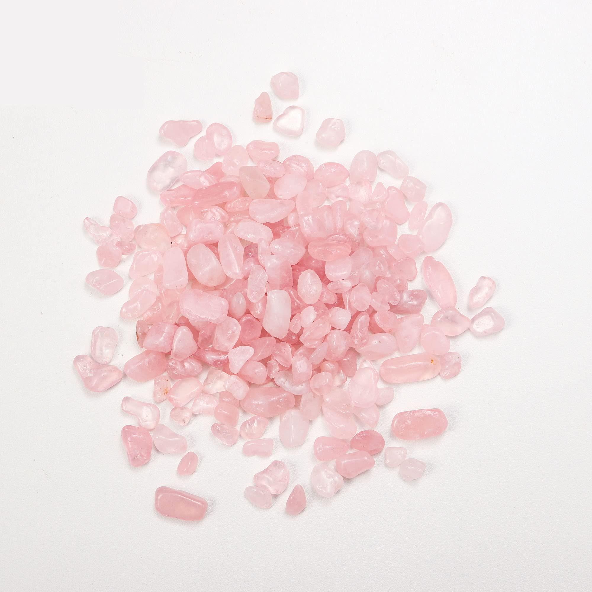 TheSkyGem Natural Rose Quartz Crystal Chips Bags - Undrilled Rose Quartz Gemstone Chips - Gemstone Chips Healing Crystals Chips Bulk - Crystal Gemstones for Crafts - American Seller (2 OZ)