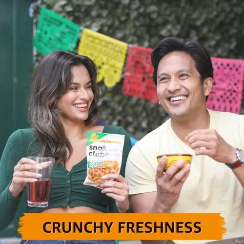 Snak Club Snak Club Toasted Corn, Tajin Clásico Chili & Lime Flavor, Crunchy, Flavorful Low-Cholesterol Individual Snacks, 2.5oz (Pack of 12)