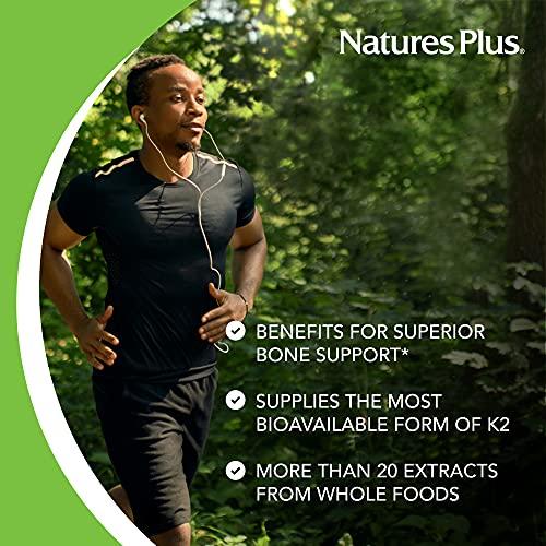 Nature's Plus NaturesPlus Source of Life Garden Vitamin K2-60 Vegan Capsules, Pack of 2 - Bone Support - Certified Organic, Non-GMO, Gluten Free - 120 Total Servings