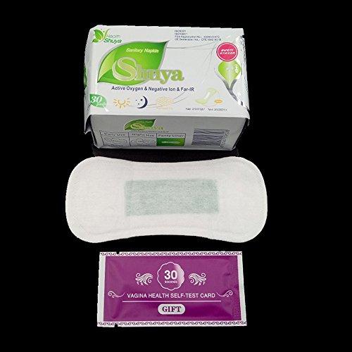 SHUYA SHUYA Patented Anion Soft Breathable Sanitary Pads and Panty Liners Combination Suit Package, Scented-96Count (Packs of 8)