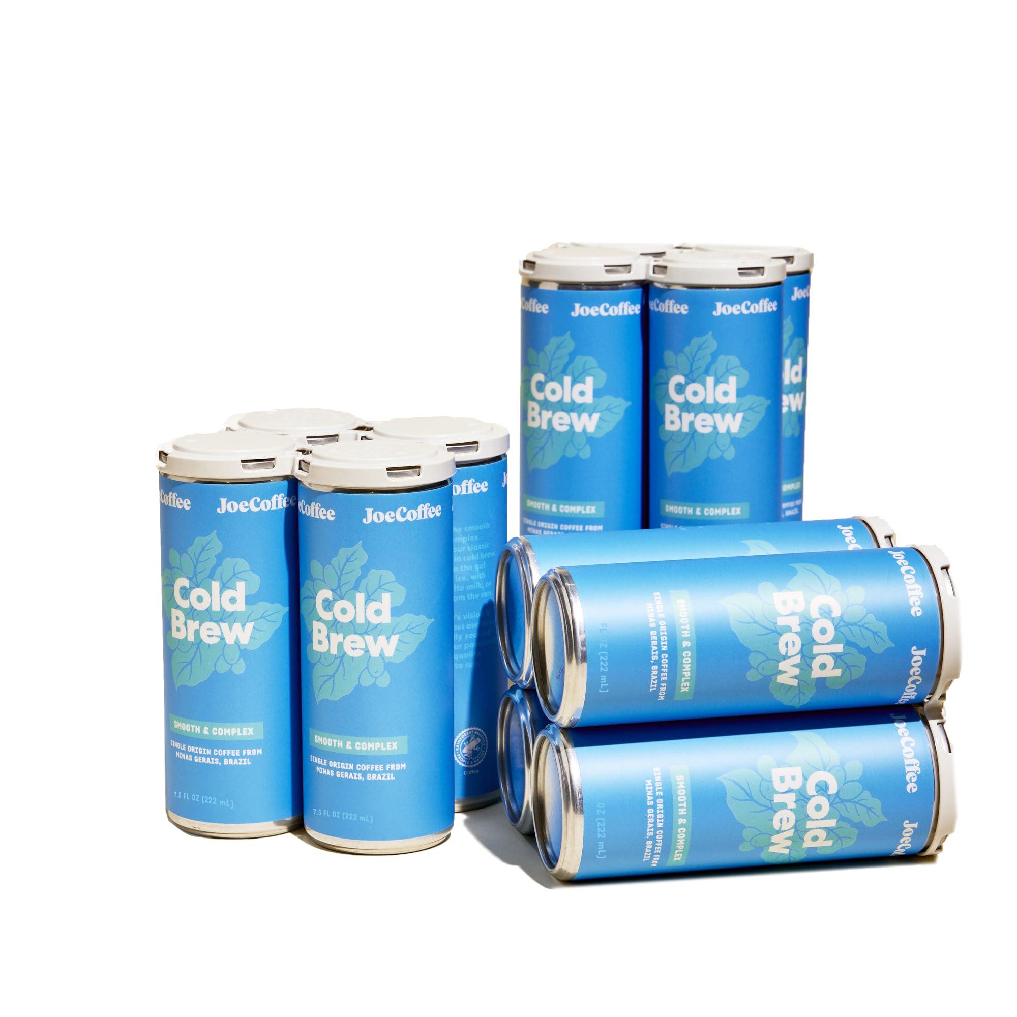 JOE COFFEE COMPANY Joe Coffee Company (NYC Roaster) Black Cold Brew Ready to Drink Coffee Cans (Pack of 12), RFA Certified, Kosher, Climate Friendly, Specialty Coffee