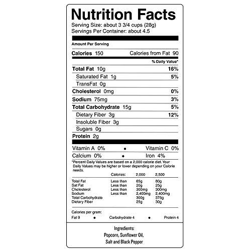 SkinnyPop SkinnyPop Sea Salt & Pepper Popcorn, Gluten Free, Non-GMO, Healthy Popcorn Snacks, Skinny Pop, 4.4oz Grocery Size Bags (12 Count)