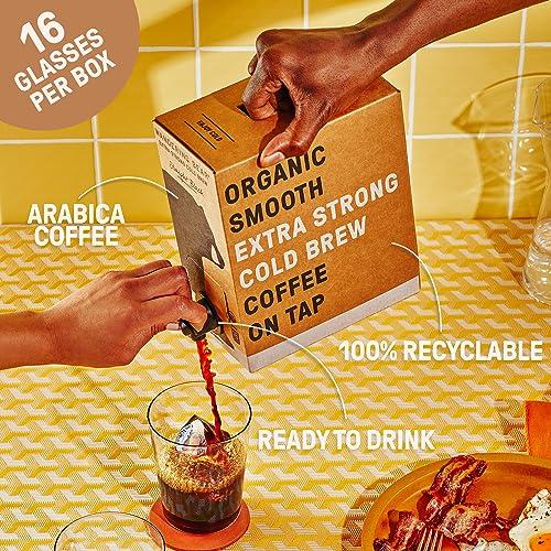 Wandering Bear Wandering Bear DECAF Cold Brew Coffee On Tap, 96 fl oz - Extra Strong, Smooth, Unsweetened, Shelf-Stable, and Ready to Drink Iced Coffee, Cold Brewed Coffee, Cold Coffee