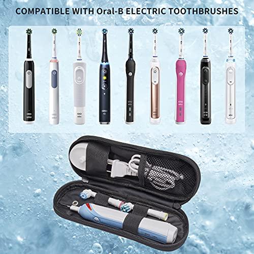 Mijibisu Toothbrush Travel Case for Oral-B Pro 500/600/650/1000/1500/2000/3000/3500/5500/Pro-Health,Genius X Limited/6000/7000/7500/8000/9600,Smart 1500/3000/5000,Vitality Dual Clean.(Case Only) Black