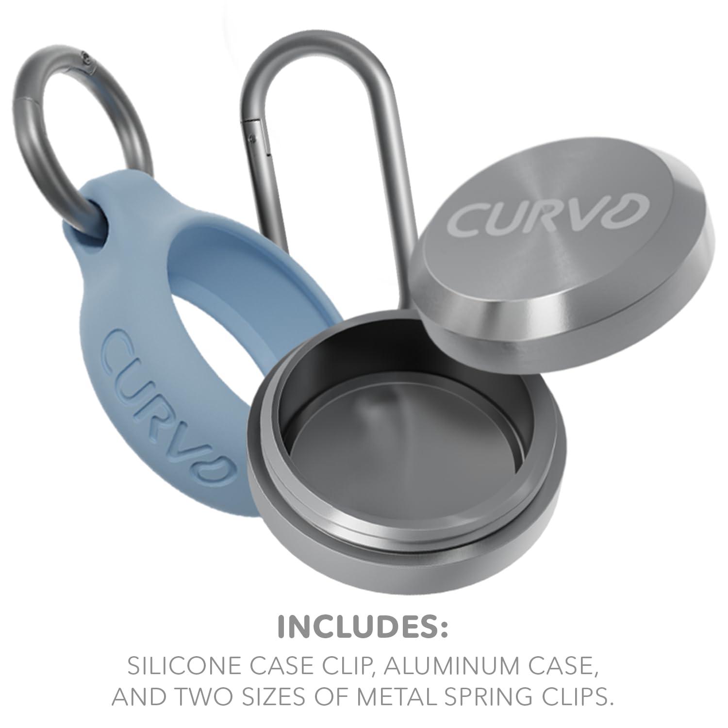 CURVD CURVD Premium Carrying Case - Durable Travel Keychain Container, Small Waterproof Holder for Earplugs, Pills, Coins Compatible with Loop, Eargasm & Vibes, or Compact Mini Purse Pill Box Container