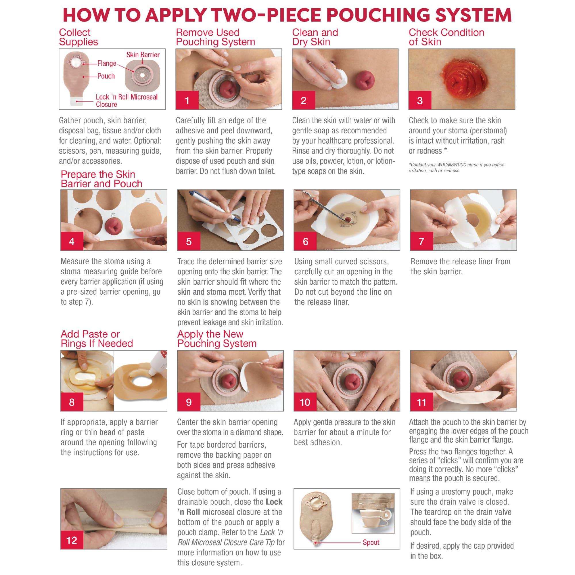 Hollister 5018194BX - New Image 2-Piece Drainable Pouch 2-3/4 with Filter, Lock N Roll, Transparent