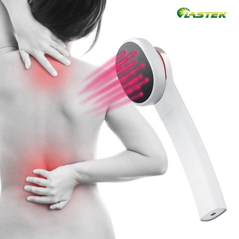 LASTEK-GD LASTEK-GD LASTEK Upgraded Pain Relief Device,13 x 650nm+4X 808nm Portable Red Light Therapy for Shoulder Back Muscle Knee Joints Pain White