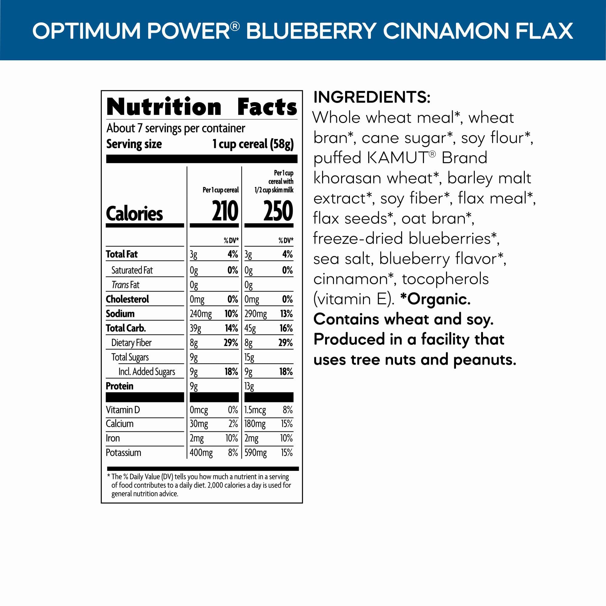 Nature's Path Nature\'s Path Organic Optimum Power Blueberry Cinnamon Flax Cereal, 14 oz (Pack of 12), Non-GMO