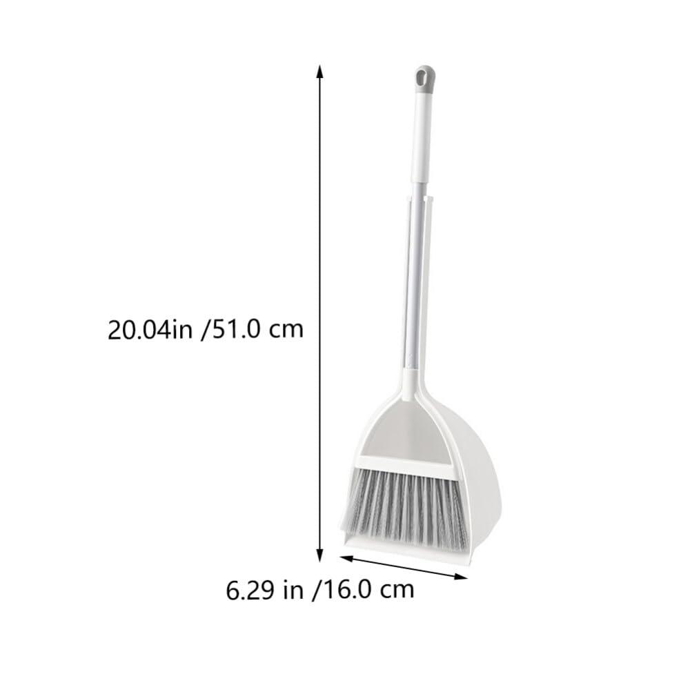Ipetboom Dustpan Brush Set Mini Broom with Dustpan Little Housekeeping Helper Handle Upright Dustpan Floor Sweeping Tool for Home Office Shop Kitchen
