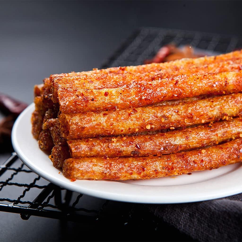 YMeijian latiao Hot & Spicy 4 Pack spicy stick Chinese Specialties Snacks (98g*4)