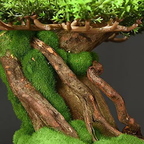 CLoxks Artificial Bonsai Simulation Fake Tree Bonsai Home Living Room Chinese Sand Table Porch Landscaping Decoration Green Plant Ornaments for Home Office (Color : Brass)