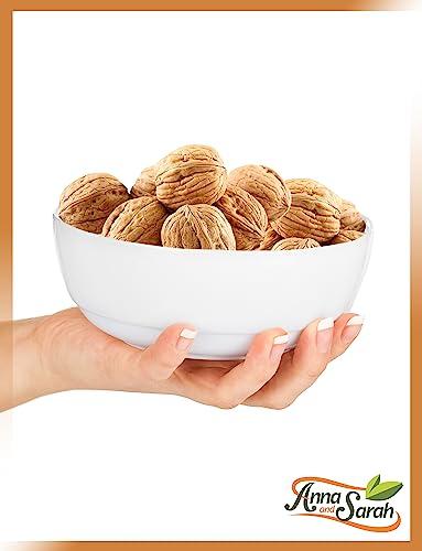 Anna and Sarah Anna and Sarah Walnuts in Shell, Jumbo, Fresh, Buttery Taste, Easy to Crack, California Chandler, Natural Shells, Not Bleached in Box (9 Lbs)