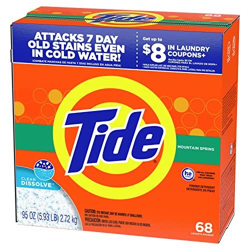 Tide Tide Powder Laundry Detergent, Mountain Spring, 68 loads, 95 oz
