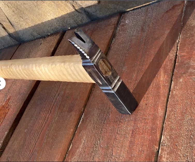 SHAIMPERIAL SHAIMPERIAL Iron Walking Stick Cane, Hiking Walking Cane Iron Forged Hammer Stick, Best Work and Walking, Full Handmade Item, Gift for Man Best Dad Gift,