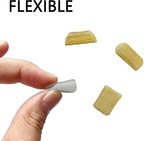 Romeda 200pcs Pipe Screens, 3/4 Inch Pipe Filters, 100pcs Premium Stainless Steel Pipe Screens and 100pcs Brass Filters