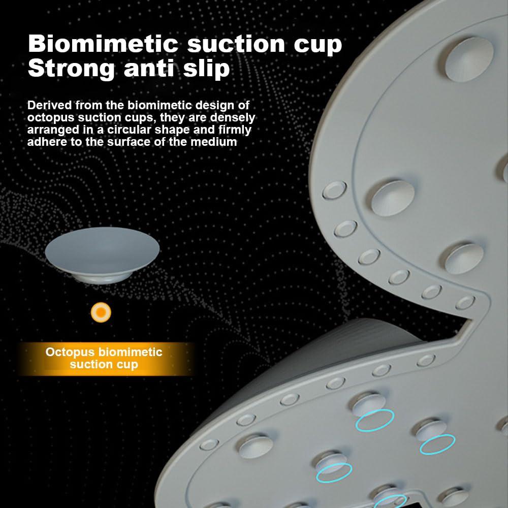 Generic Shower Foot Scrubber Mat with Non Slip Suction Cups,Shower Foot Scrubber Massager Cleaner, Wash Foot Bath Massage Cushion Bathroom Rabbits Shape Slipper for Foot Circulation Reduce Foot Pain Grey