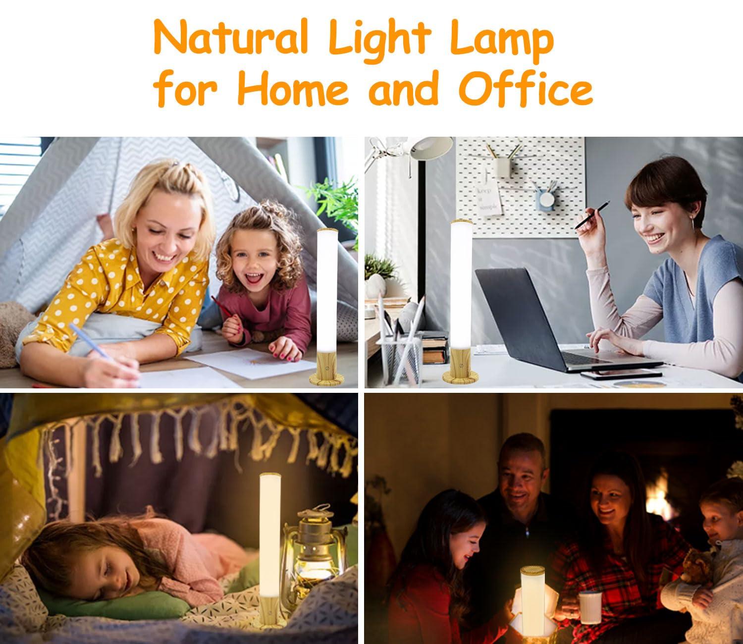 VUSIHOO Light Therapy Lamp 10000 Lux, Happy Sun Lamp UV-Free with 3 Color Temperatures, Adjustable Brightness,Timer & Memory Function, Bright Sunlight Lamps, Full Spectrum Light Perfect for Home, Office