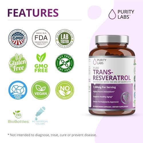 Purity Labs Purity Labs Vitamin D3 K2 & Pure Trans-Resveratrol Supplement