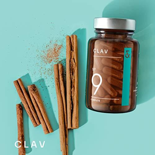 CLAV CLAV N9 - Cinnamon Extract + Bitter Melon Capsules with Syzygium cumini, Beta Glucan & Chromium - Vegan - 60 Count