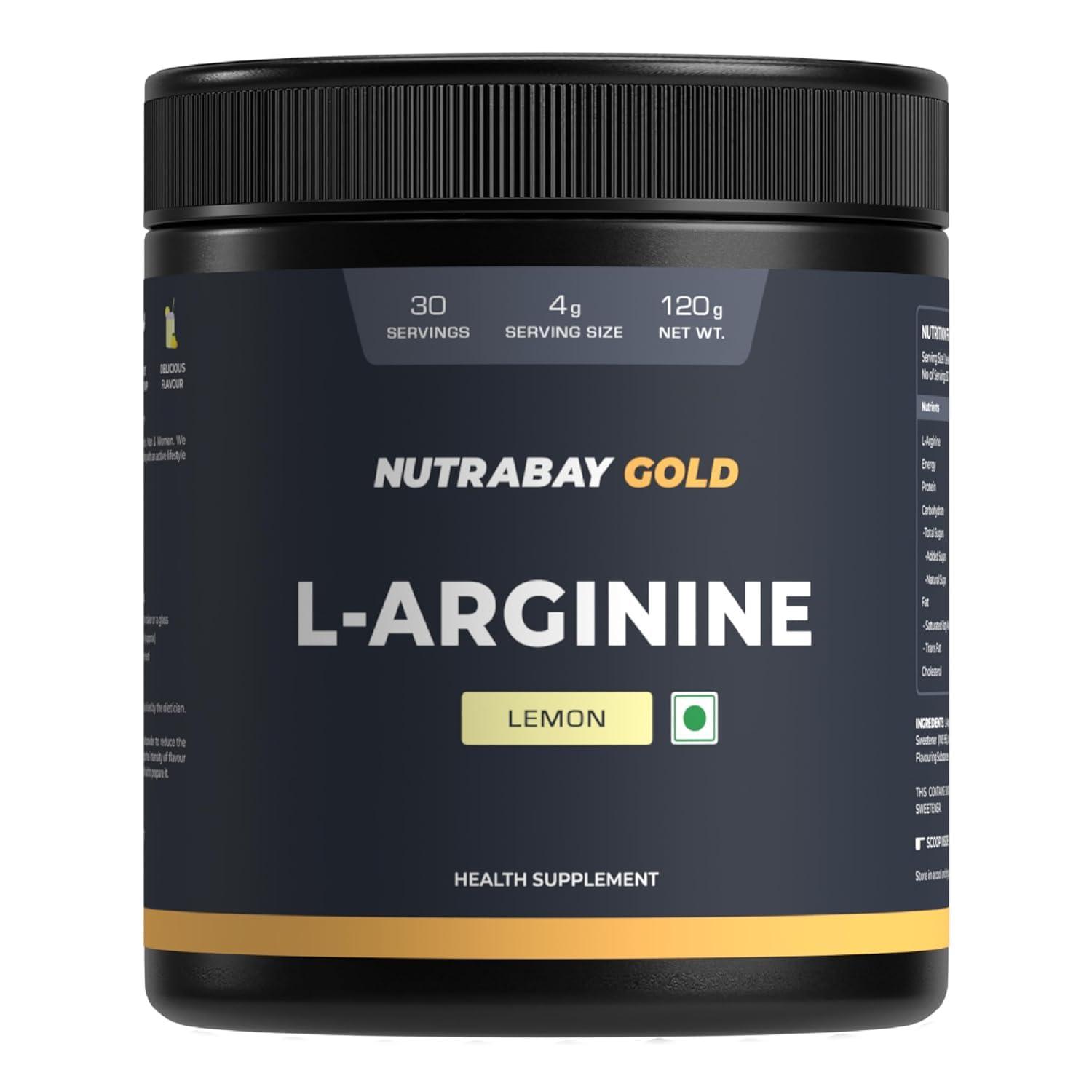 Generic Generic L-Arginine Supplement Lemon Flavor, Pre Workout Amino Acid for Endurance, Muscle Building & Help Muscle Recovery -120 Gm Powder