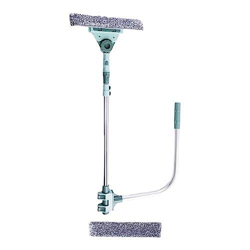 Generic Window Cleaner Squeegee, External Window Washer U Shape Window Cleaner Window Squeegee with Long Handle for Car Windshield Tiles Wall Clean (Horizontal Head)