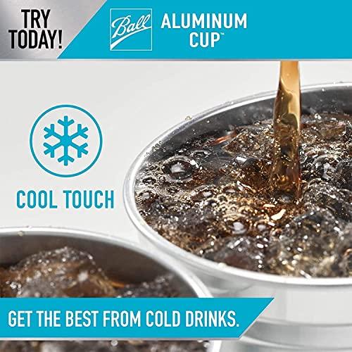 Ball Ball Aluminum Cup Recyclable Party Cups, 20 oz. Cup, 10 Cups Per Pack