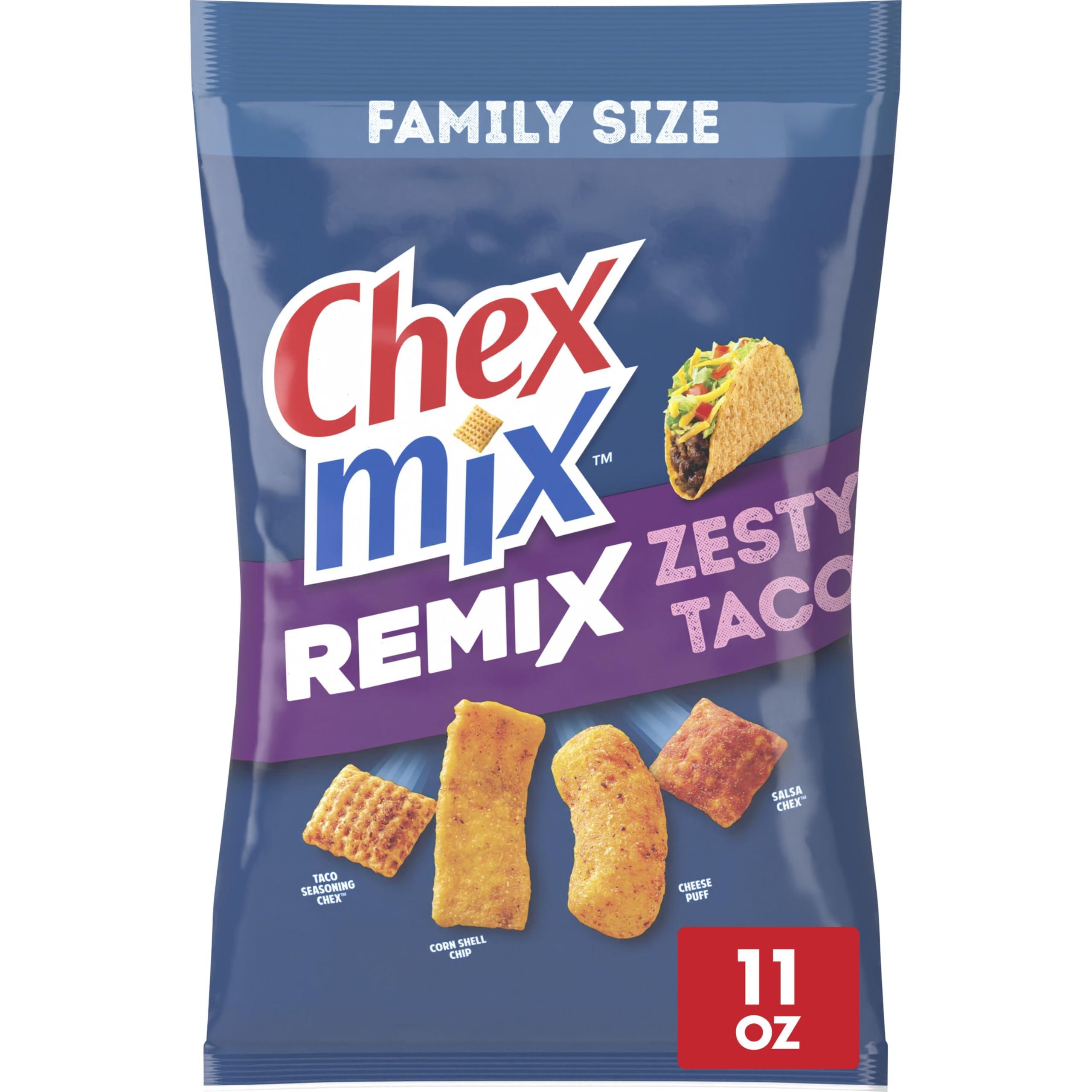 Chex Mix Chex Mix Snack Mix, Remix Zesty Taco, Savory Snack Bag, 11 oz