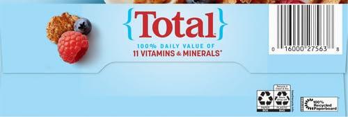 Total Total Breakfast Cereal, 100% Daily Value of 11 Vitamins & Minerals, Whole Grain Cereal, 16 oz (Pack of 5)