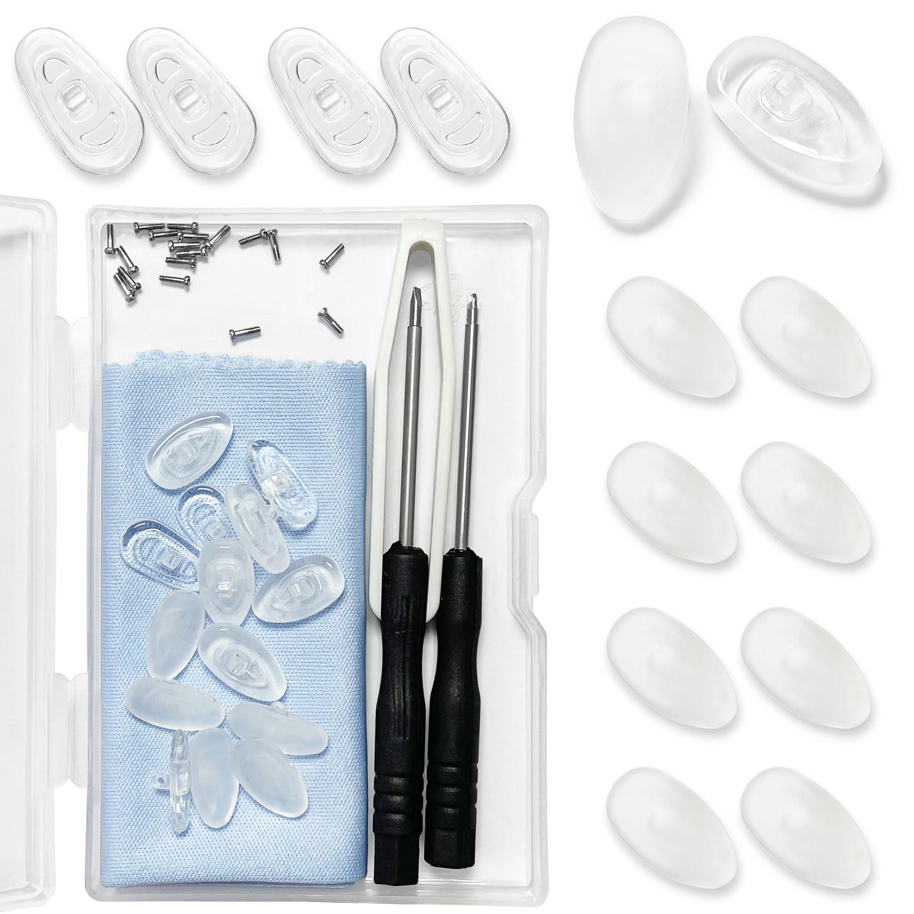 PTSLKHN PTSLKHN Super Soft Eyeglass Nose Pads, Jelly-Soft Nose Pads for Glasses, Non-Slip Comfortable and Non-Indentation, 5+2Pairs