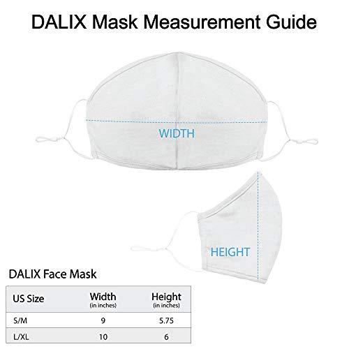 DALIX DALIX Cloth Face Mask Reusable Washable Made in USA - Gray L-XL (5 Pack)