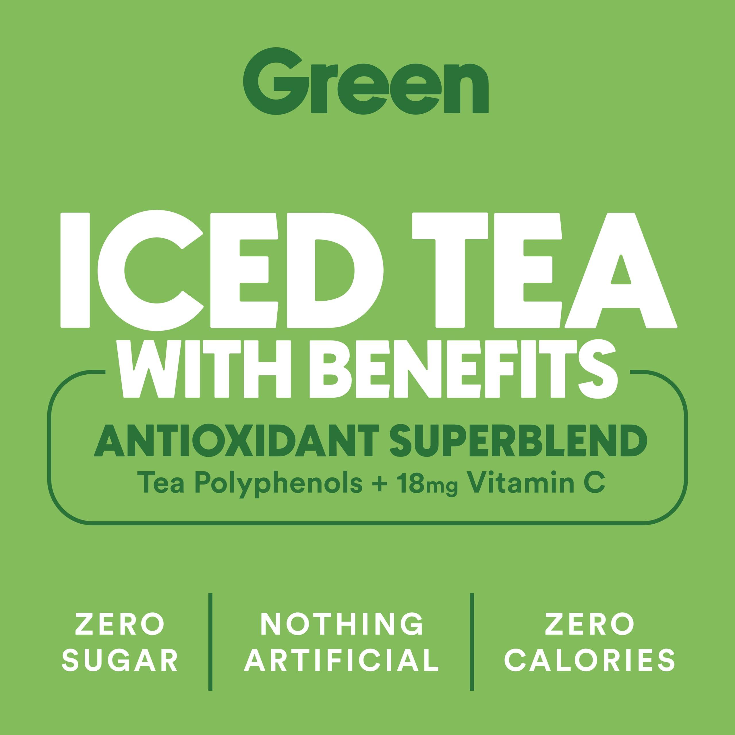 The Ryl Co Ryl Iced Tea, Green, Antioxidant Superblend, Zero Sugar, Low Carb, Zero Calorie Iced Tea, 16.0 Fl Oz (12-Pack)
