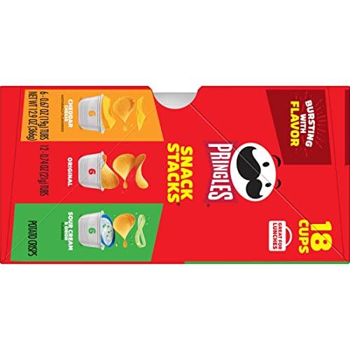 Pringles Pringles Potato Crisps Chips, Lunch Snacks, On-the-Go Snacks, Snack Stacks, Variety Pack, 12.9oz Box (18 Cups)