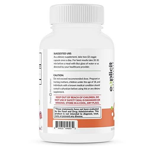 eXplicit Supplements All Natural Onion Extract 1000mg - Dried Onion Bulb (Allium Cepa) Herbal Supplement - 120 Capsules