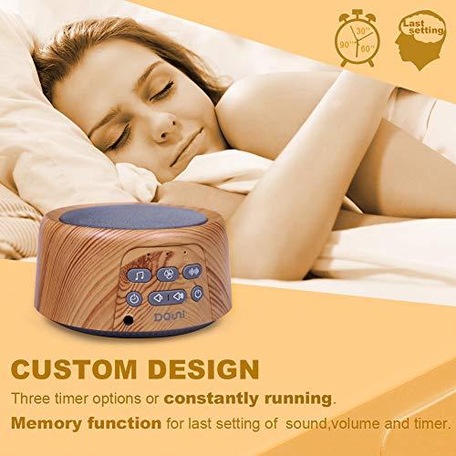 Douni Douni Sleep Sound Machine - White Noise Machine with Soothing Sounds Timer & Memory Function for Sleeping & Relaxation,Sleep Therapy for Kid, Adult, Nursery, Home,Office,Travel.Wood Grain