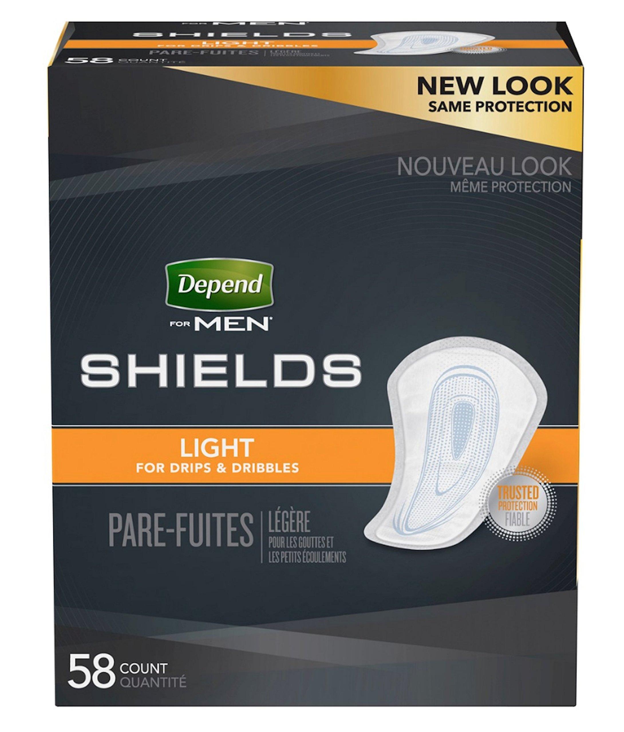 Depends Men Light Absorbency Shields For Men - 1 Box