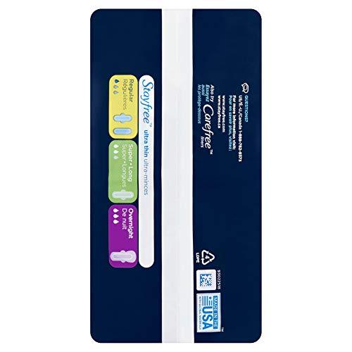 Stayfree Stayfree Ultra Thin Overnight Pads with Wings, For Women, Reliable Protection and Absorbency of Feminine Moisture, Leaks and Periods, 28 Count