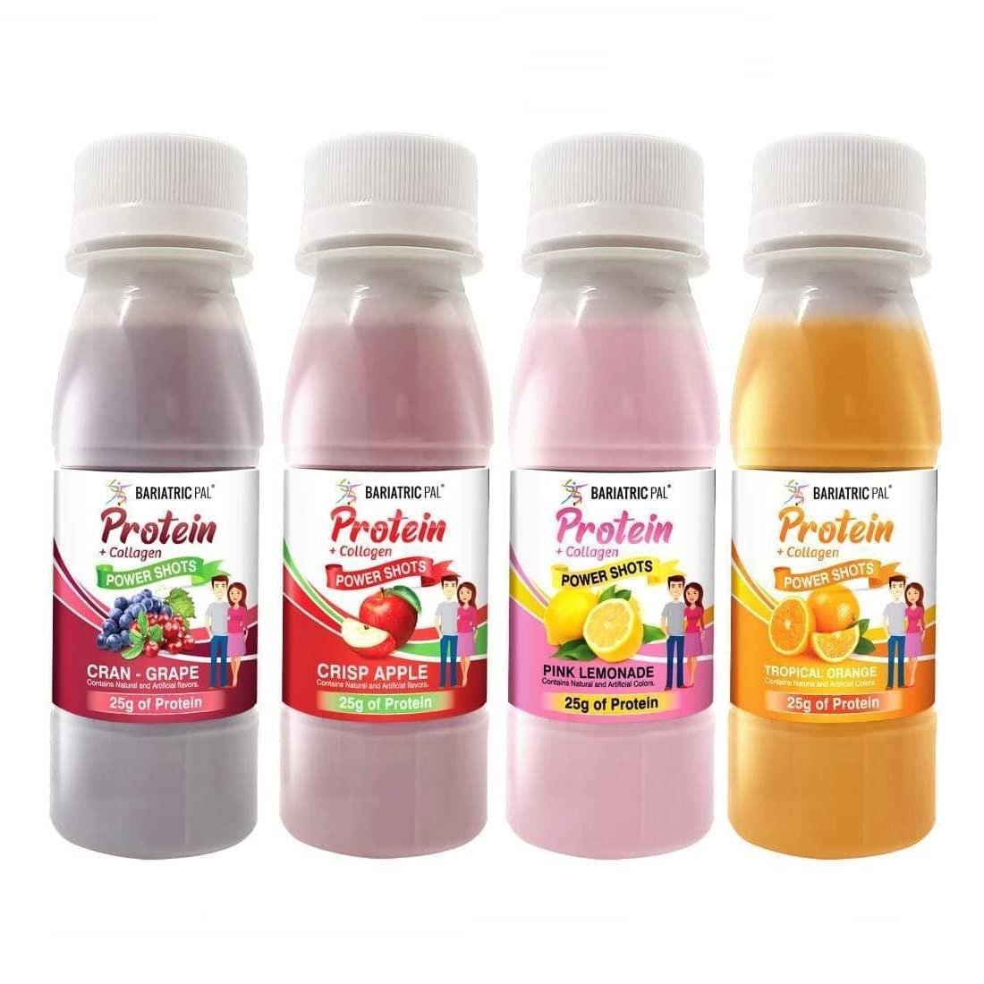 BariatricPal BariatricPal 25g Whey Protein & Collagen Power Shots - Variety Pack