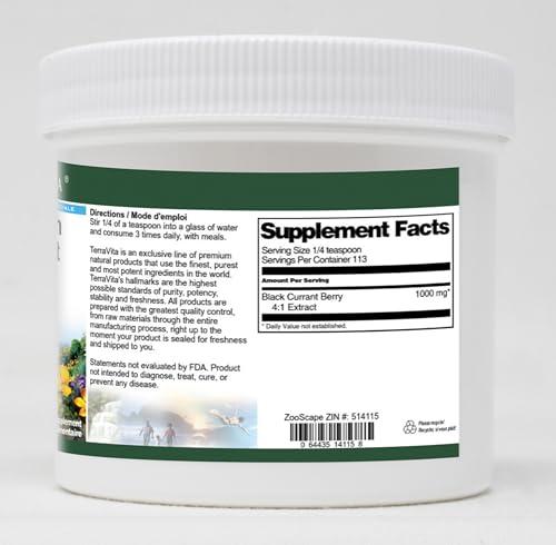 TerraVita Extra Strength Black Currant Berry 4:1 Extract Powder (4 oz, ZIN: 514115) - 2 Pack