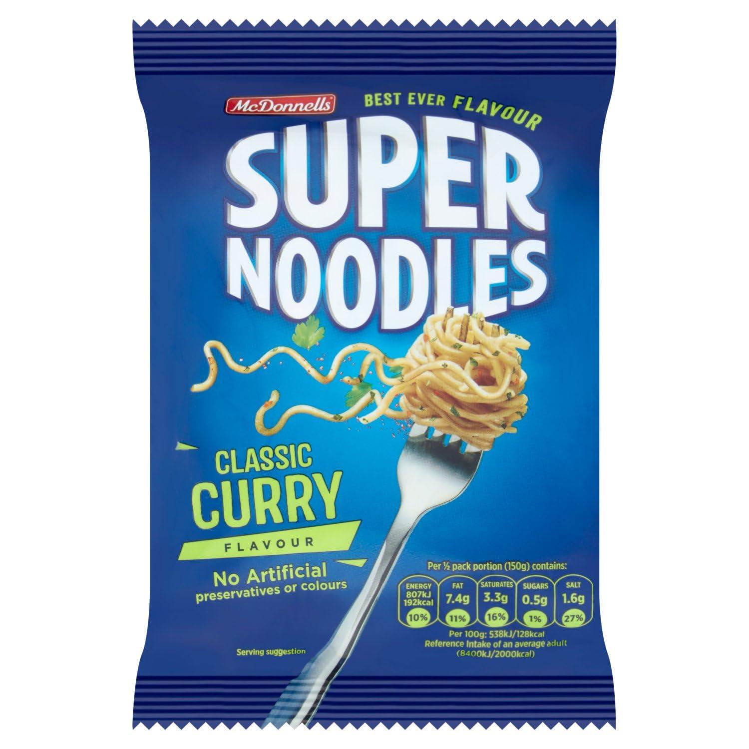 Mcdonnells McDonnell\'s Supernoodles Curry 100g (3.5oz) 3 Pack