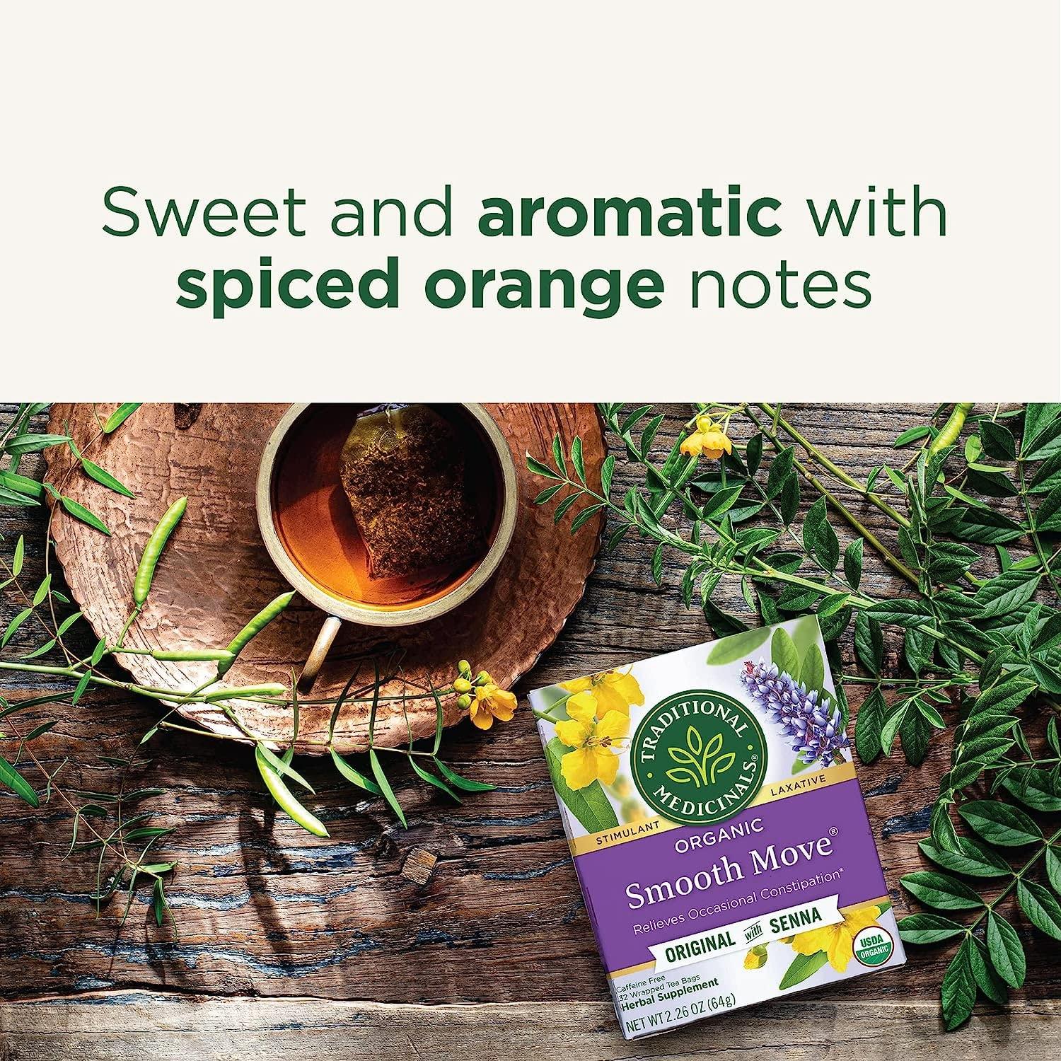 Traditional Medicinals Traditional Medicinals - Organic Smooth Move Original Senna Tea (4 Pack) - 64 Tea Bags Total, 16 Count (Pack of 4) (W590)